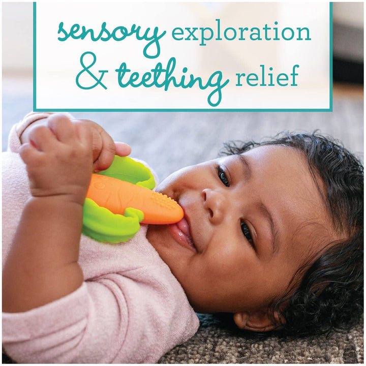 Carrot Silicone Teething Toy for Gentle Gum Relief