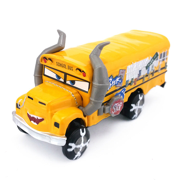 Horned School Bus Toy Car for Imaginative Pretend Play