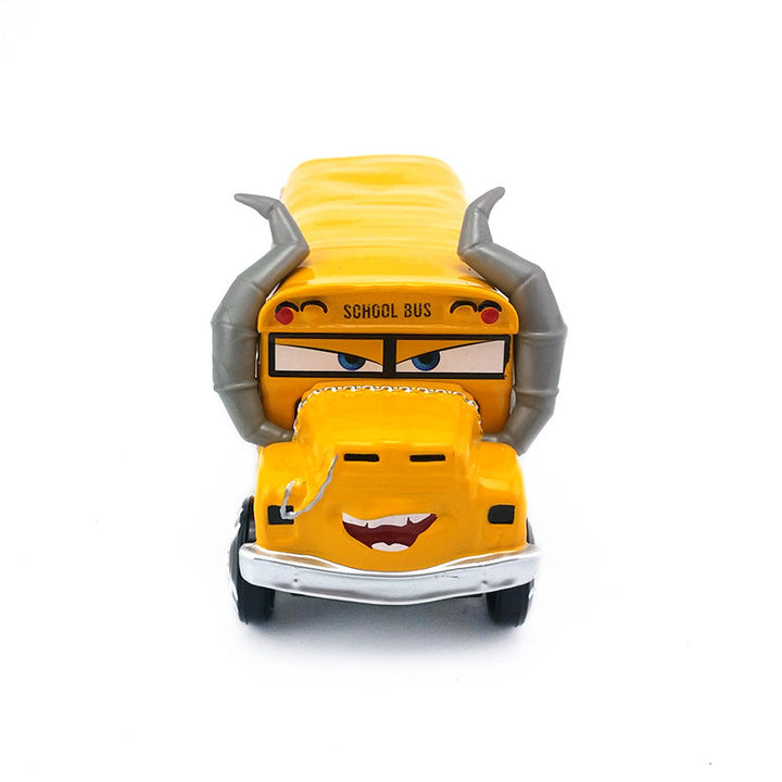 Horned School Bus Toy Car for Imaginative Pretend Play