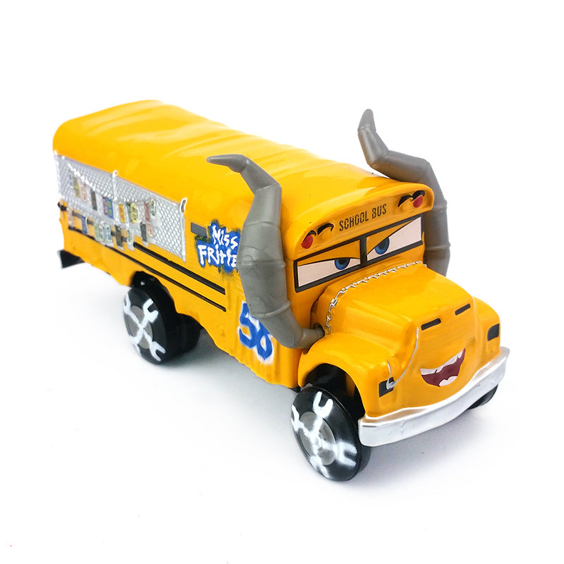 Horned School Bus Toy Car for Imaginative Pretend Play