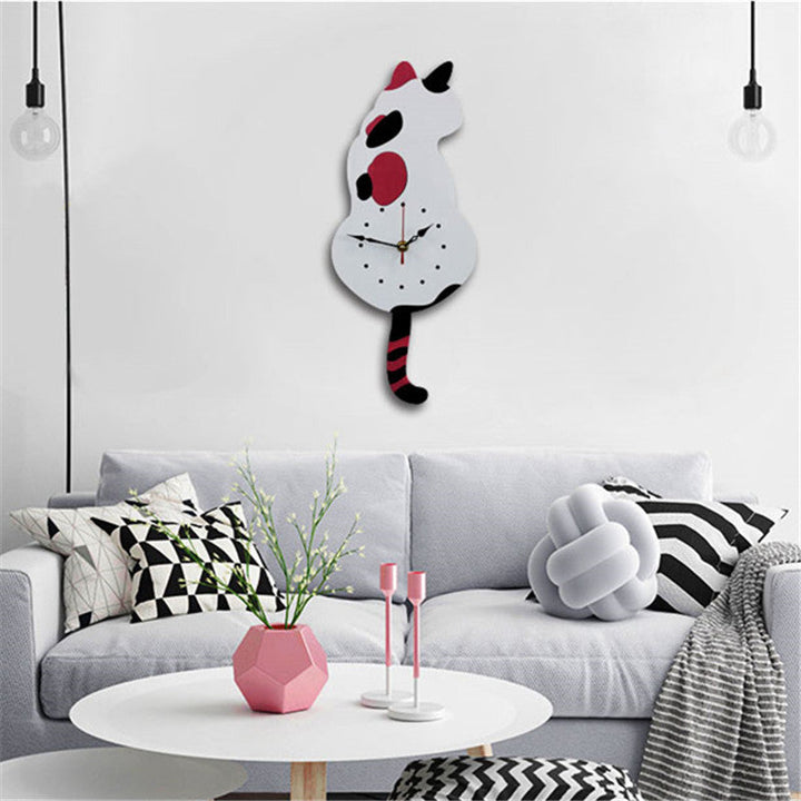 Cat-Shaped Wall Clock for Playful Children’s Decor