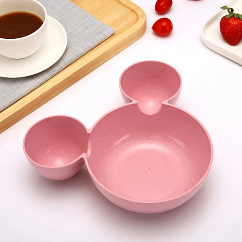 Mouse Shaped Divided Toddler Plate for Mealtime Fun