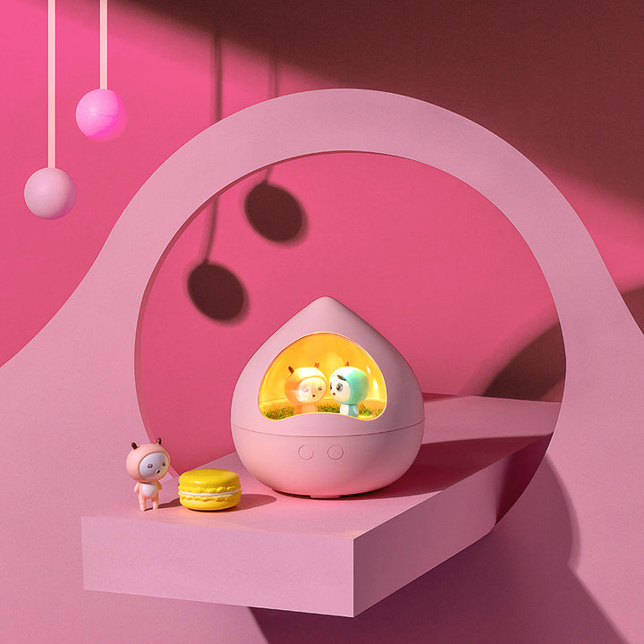 Cartoon Bedroom Night Light with Music & Rotating Glow