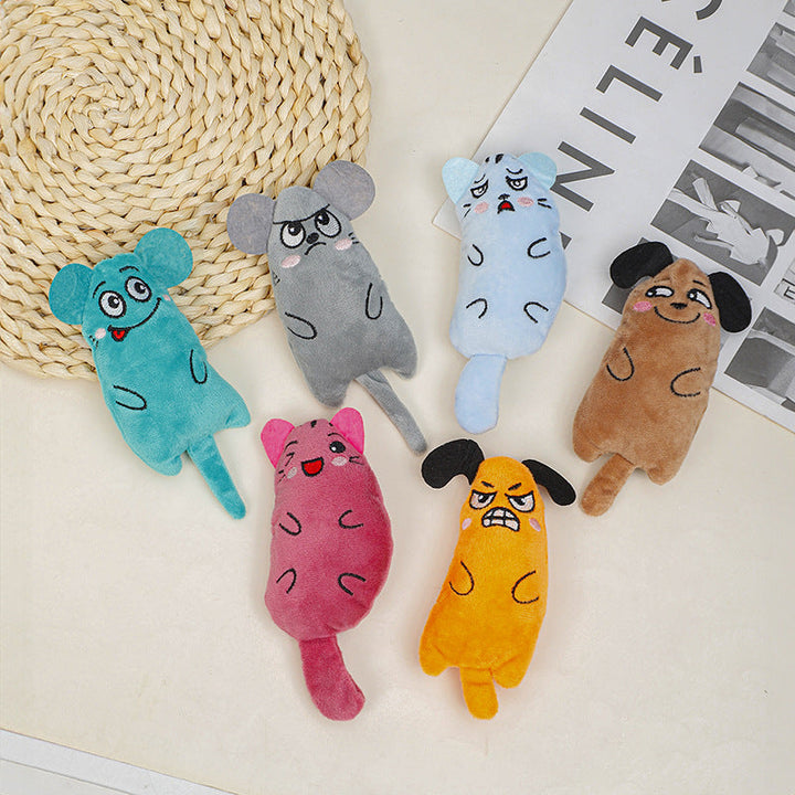 Cartoon Cat Chew Toy for Daily Indoor Boredom Relief