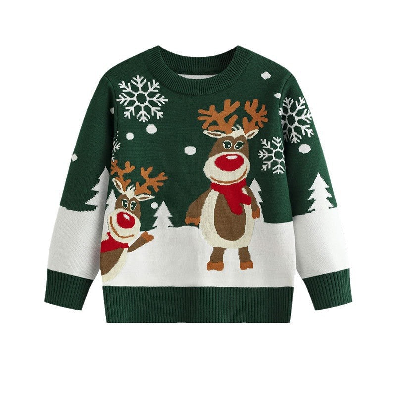 Christmas Kids Sweater: Cozy Reindeer Holiday Style