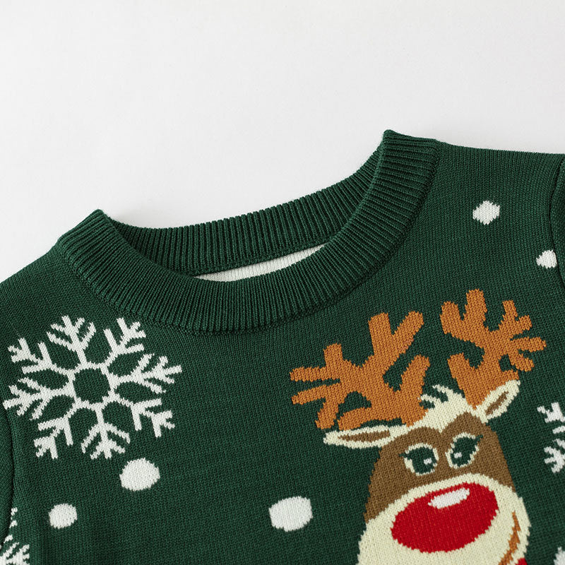 Christmas Kids Sweater: Cozy Reindeer Holiday Style