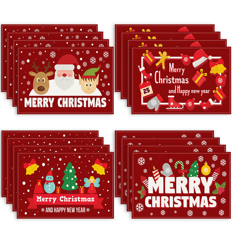 Christmas Placemats Heat-Resistant Holiday Table Decor