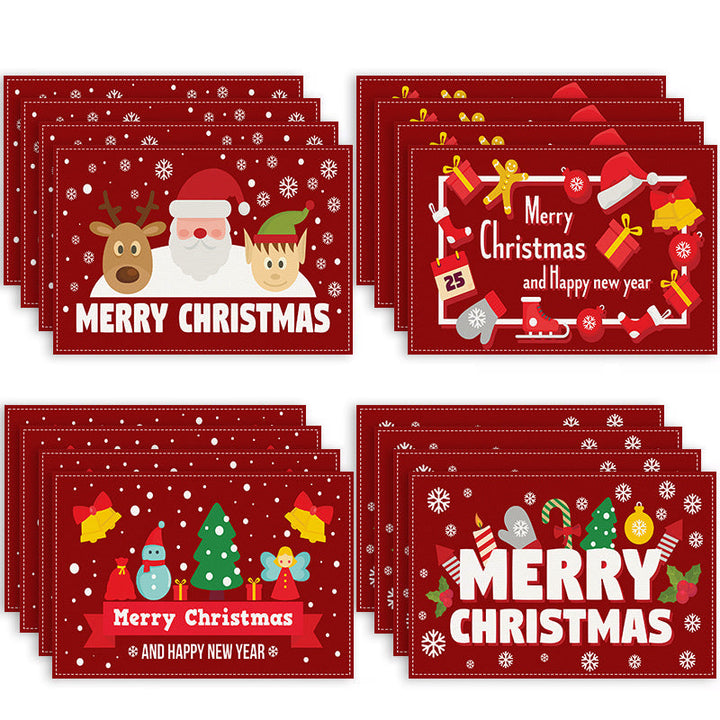 Christmas Placemats Heat-Resistant Holiday Table Decor