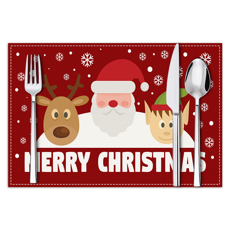 Christmas Placemats Heat-Resistant Holiday Table Decor
