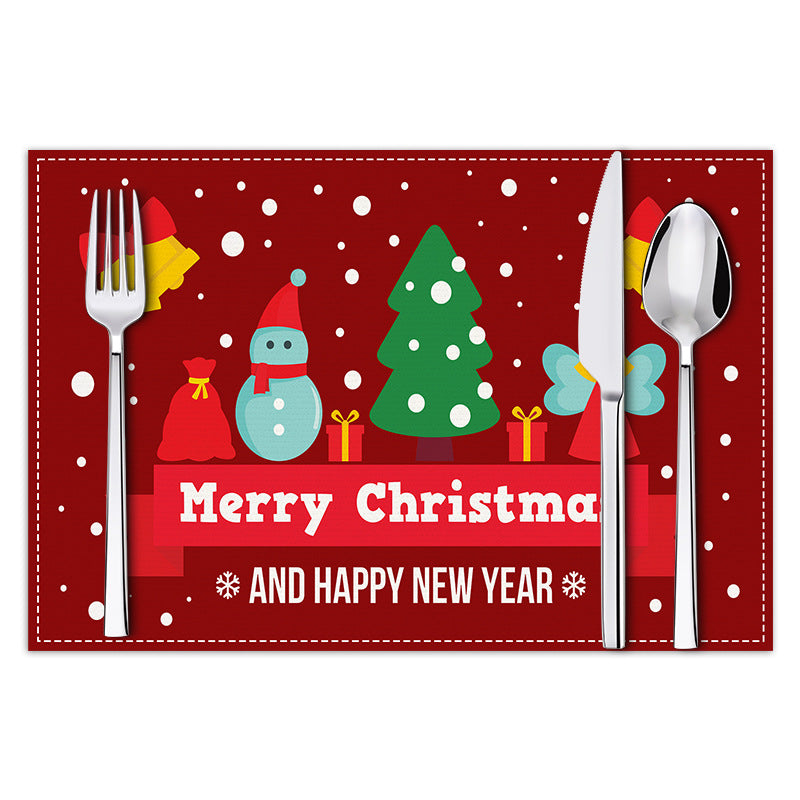 Christmas Placemats Heat-Resistant Holiday Table Decor