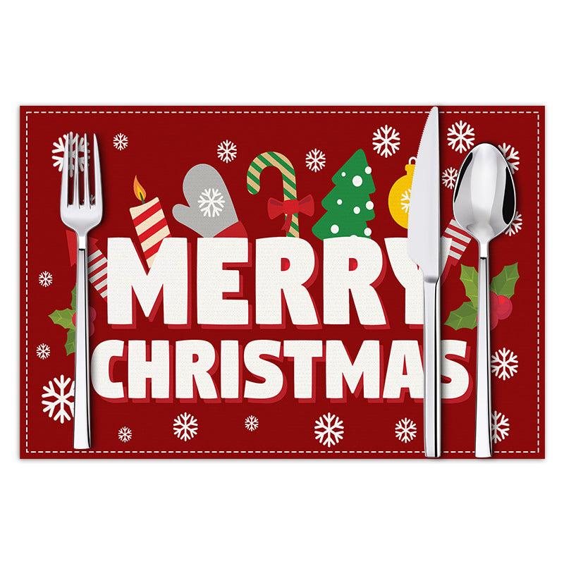 Christmas Placemats Heat-Resistant Holiday Table Decor