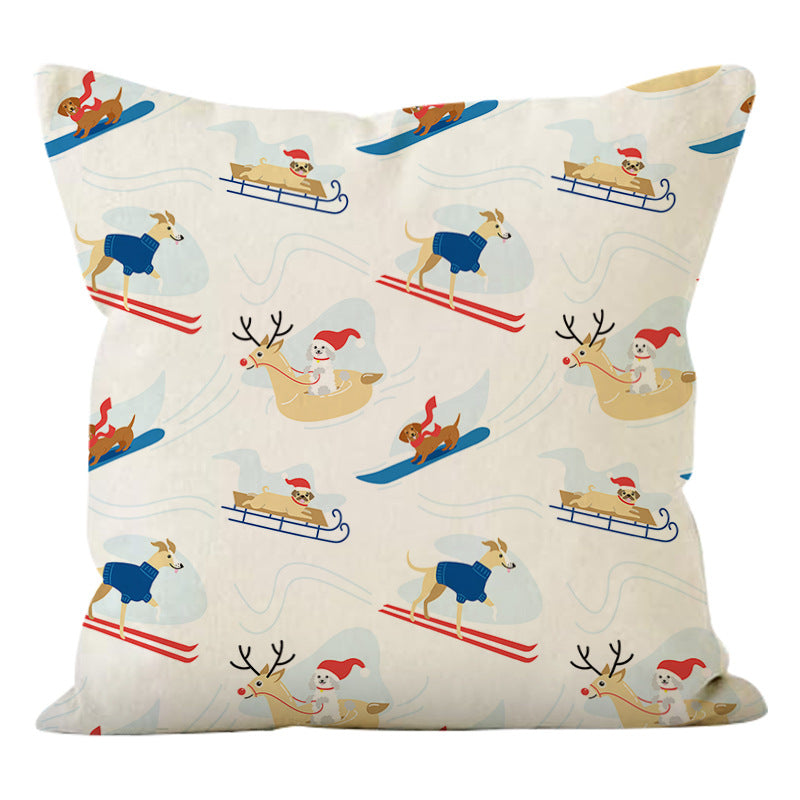 Christmas Snowman Pillow Cover for Festive Sofa Decor