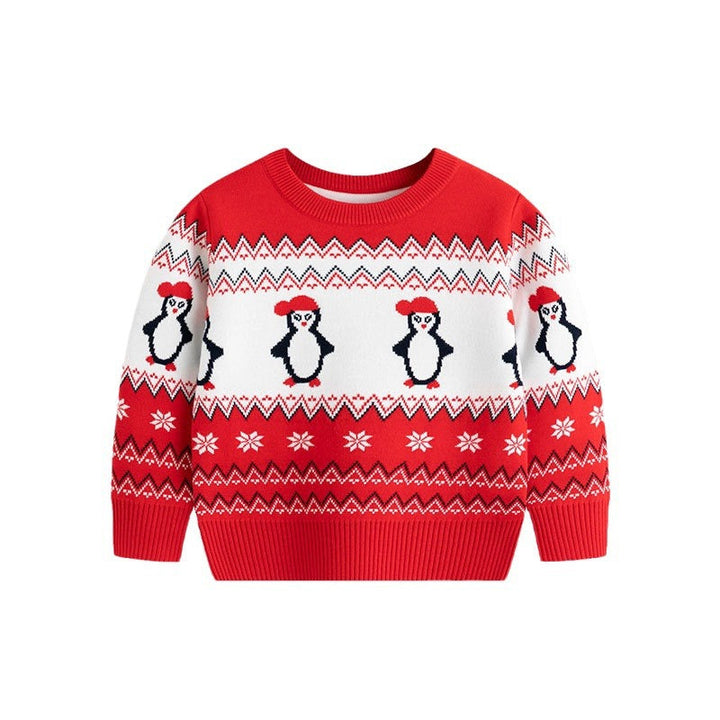 Baby Christmas Sweater | Festive Penguin Holiday Knit
