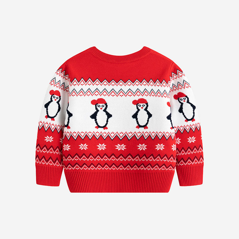 Baby Christmas Sweater | Festive Penguin Holiday Knit