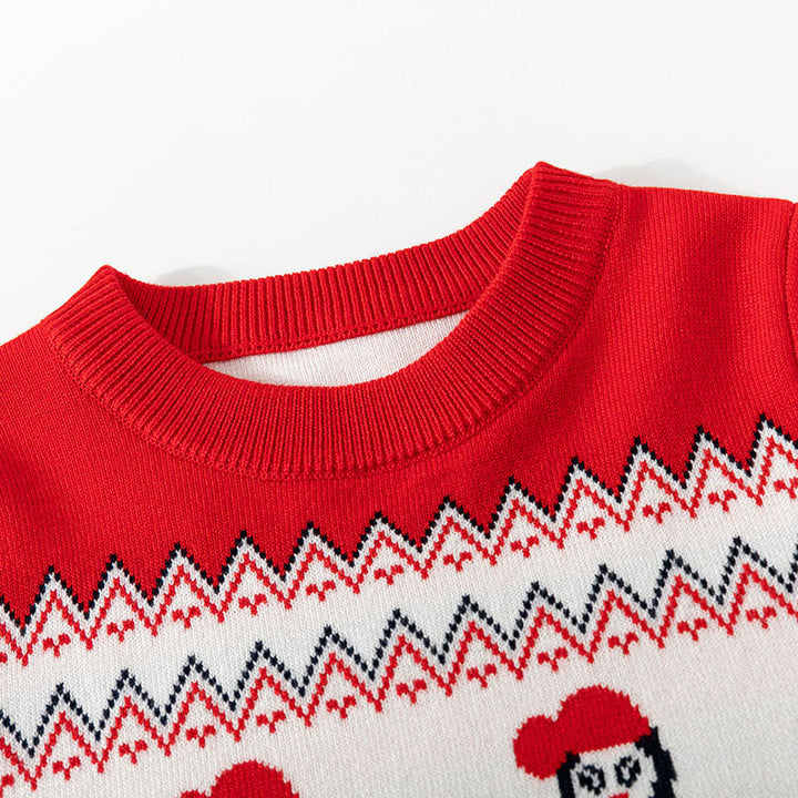 Baby Christmas Sweater | Festive Penguin Holiday Knit