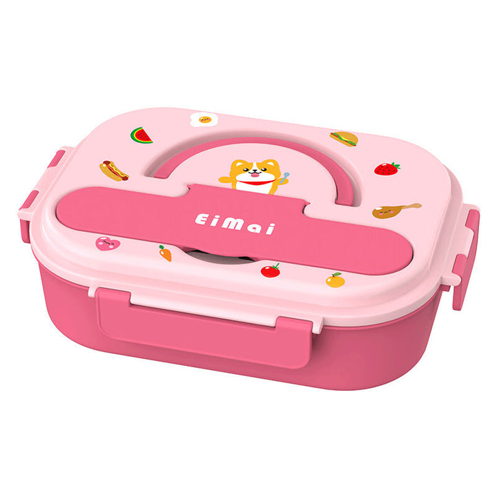 Cute Stainless Steel Kids Lunch Box with 4 Compartments
