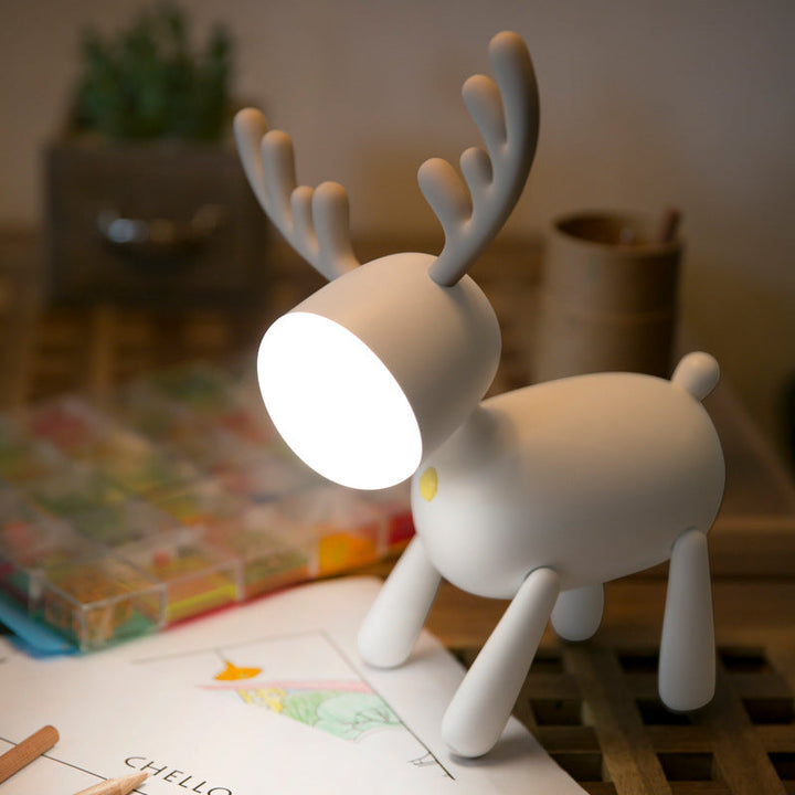 Cartoon Deer Night Light for Kids, USB Rechargeable
