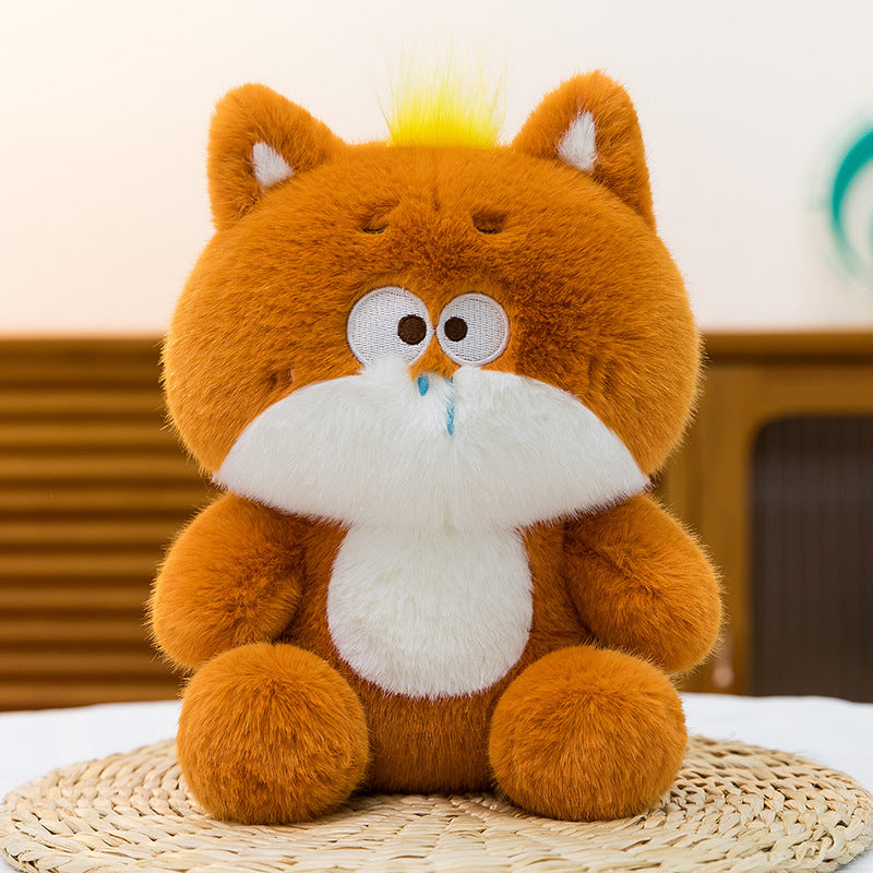 Cartoon Fox Plush Toy for Soft, Playful Room Decor