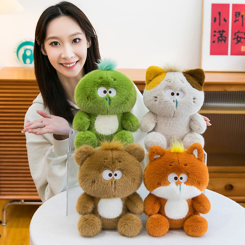 Cartoon Fox Plush Toy for Soft, Playful Room Decor
