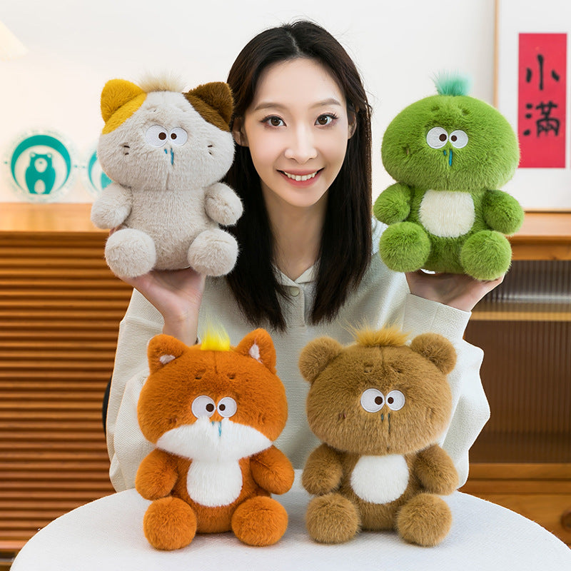Cartoon Fox Plush Toy for Soft, Playful Room Decor