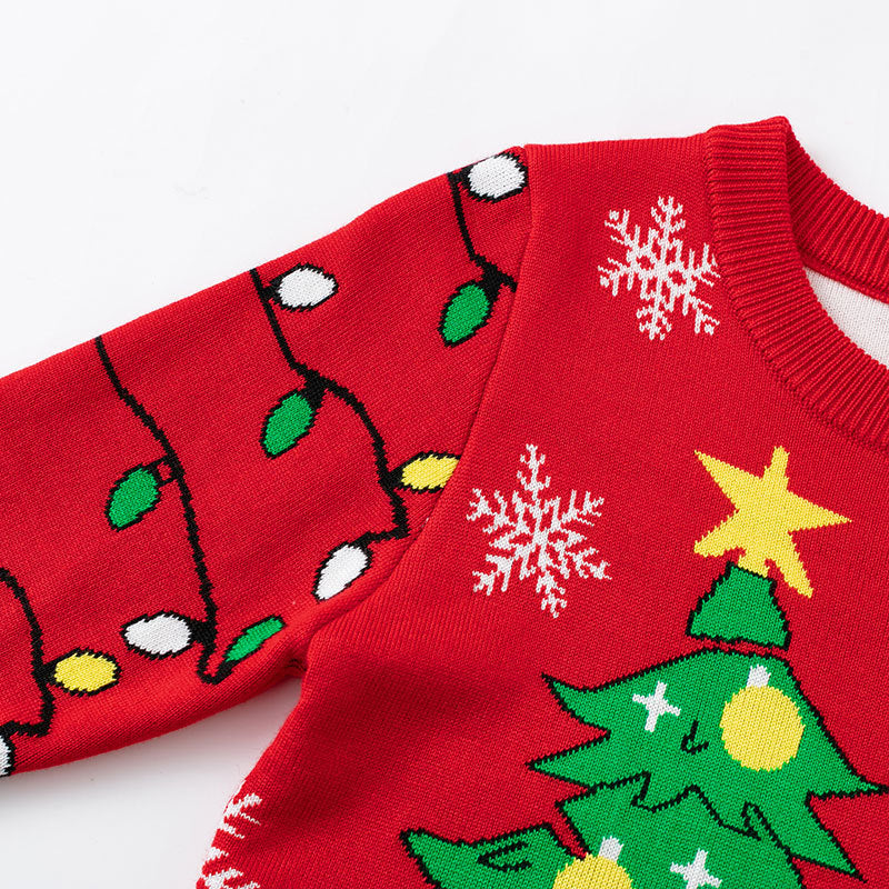 Kids Christmas Sweater With Festive Cartoon Graphics