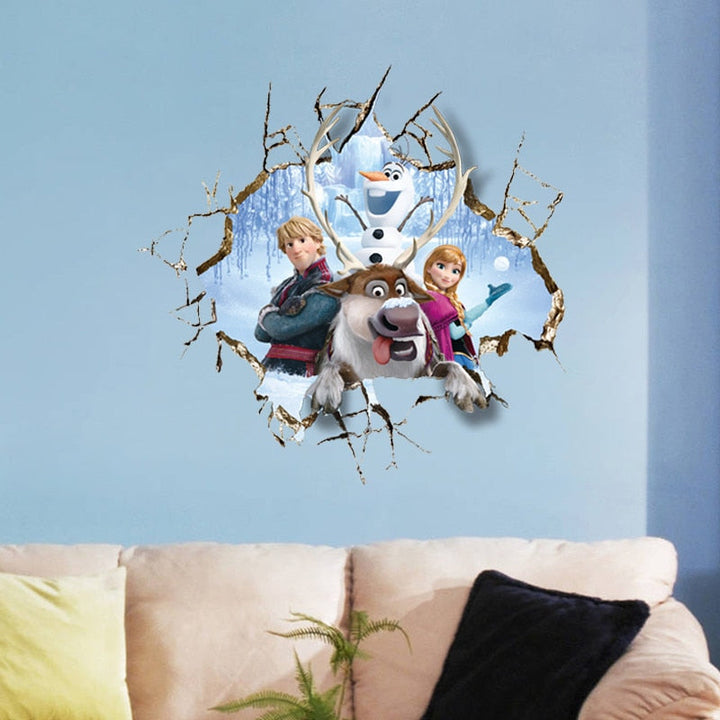 3D Frozen Wall Decal for Kids’ Magical Room Decor