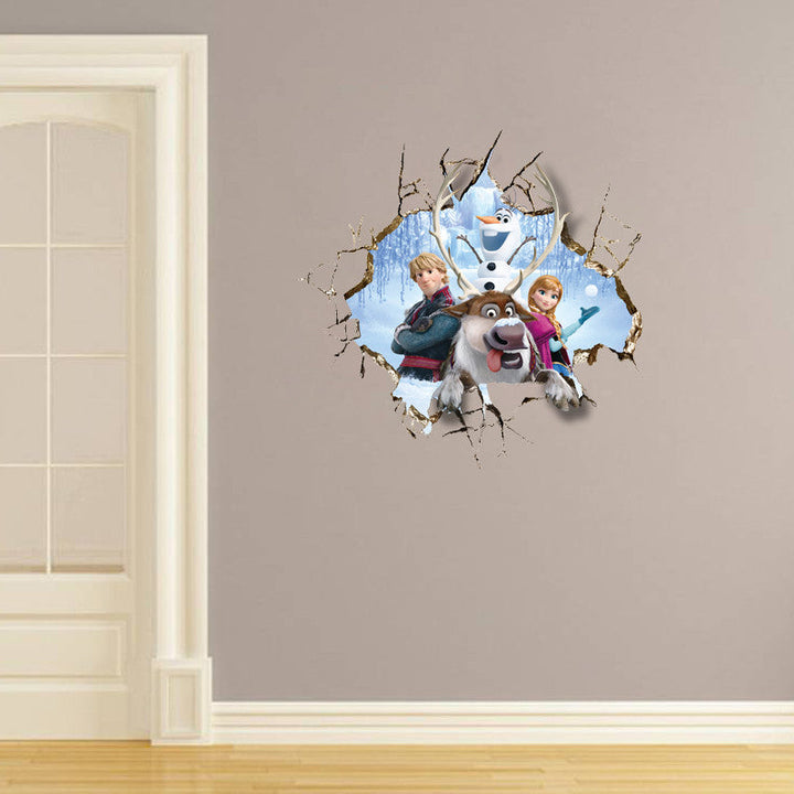 3D Frozen Wall Decal for Kids’ Magical Room Decor