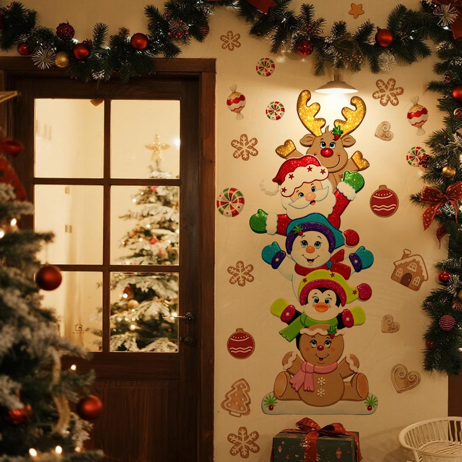 Christmas Wall Decals for Festive Space-Saving Decor