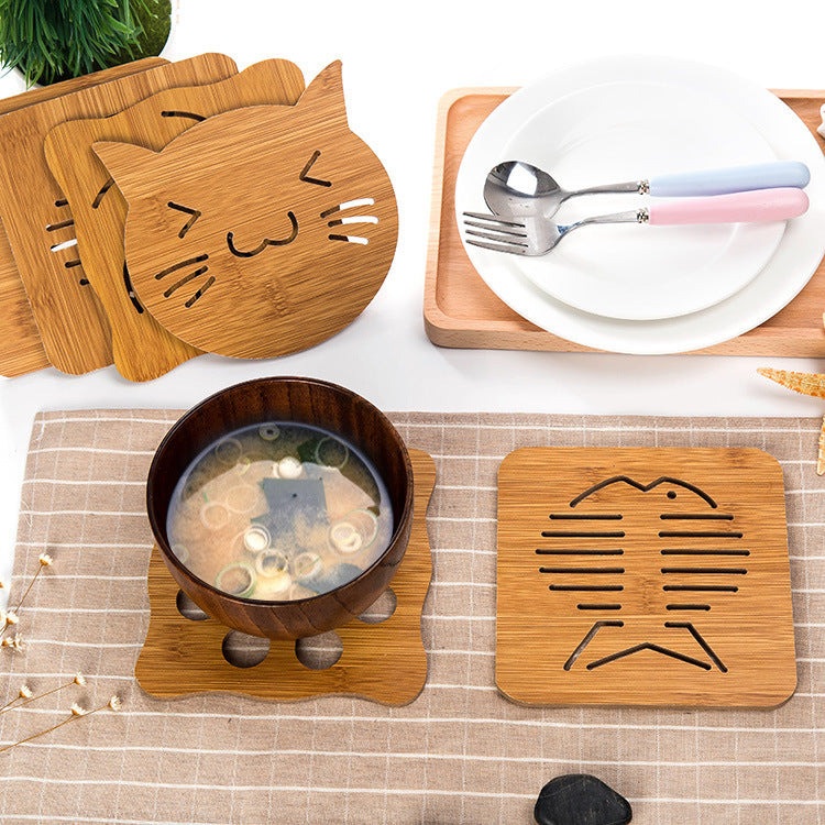 Bamboo Heat-Proof Coaster Set That Protects Your Table