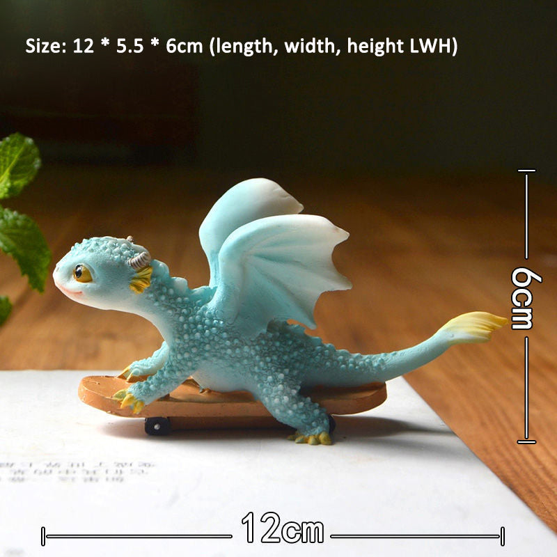 Resin Dragon Figurine Ornament – Whimsical Fantasy Decor