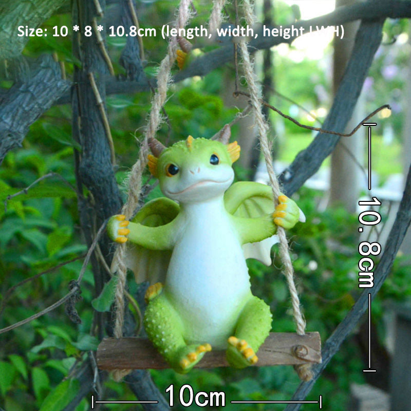 Resin Dragon Figurine Ornament – Whimsical Fantasy Decor
