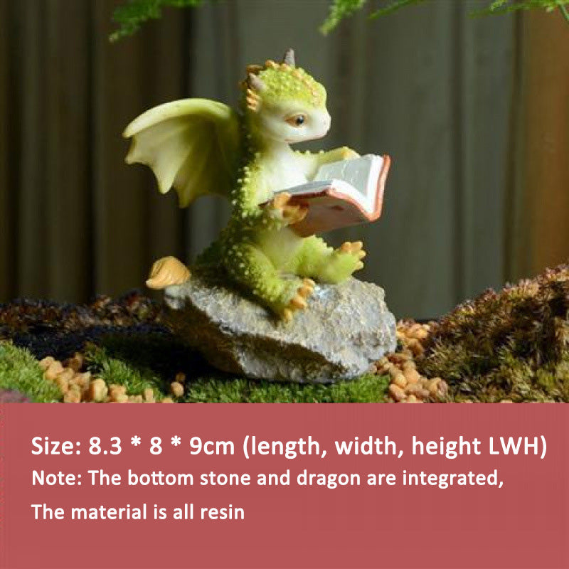 Resin Dragon Figurine Ornament – Whimsical Fantasy Decor