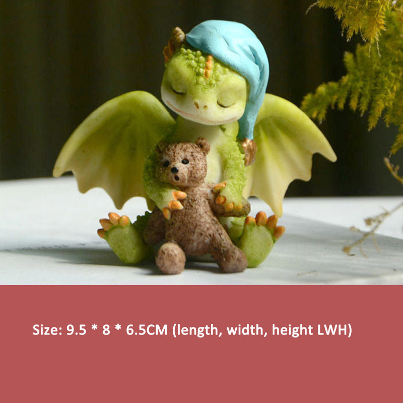 Resin Dragon Figurine Ornament – Whimsical Fantasy Decor