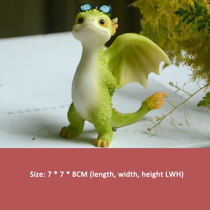 Resin Dragon Figurine Ornament – Whimsical Fantasy Decor