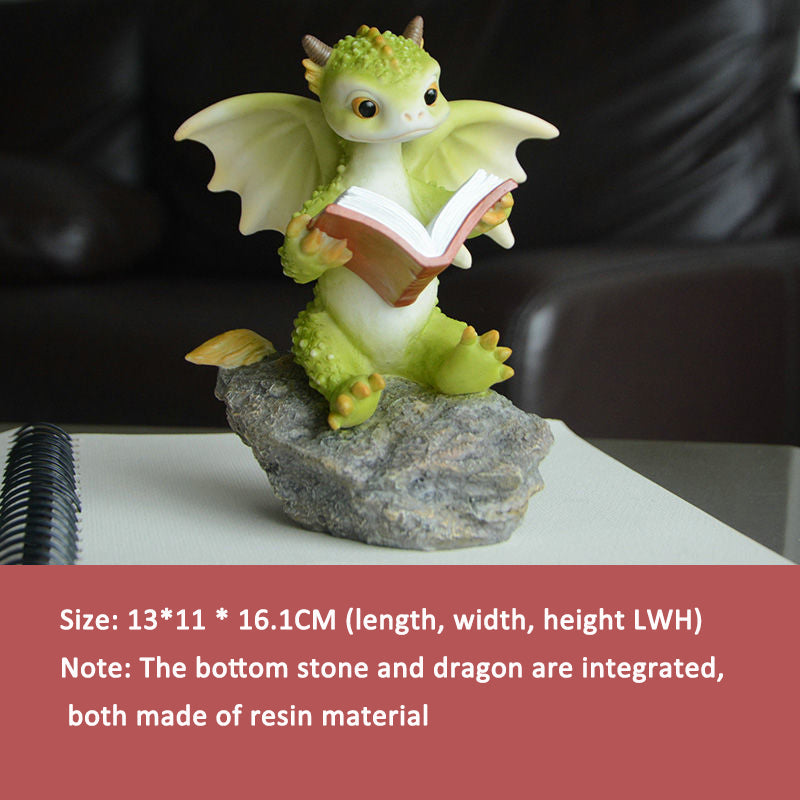 Resin Dragon Figurine Ornament – Whimsical Fantasy Decor