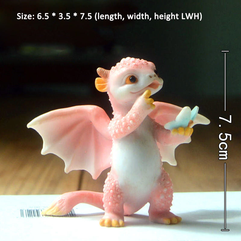 Resin Dragon Figurine Ornament – Whimsical Fantasy Decor