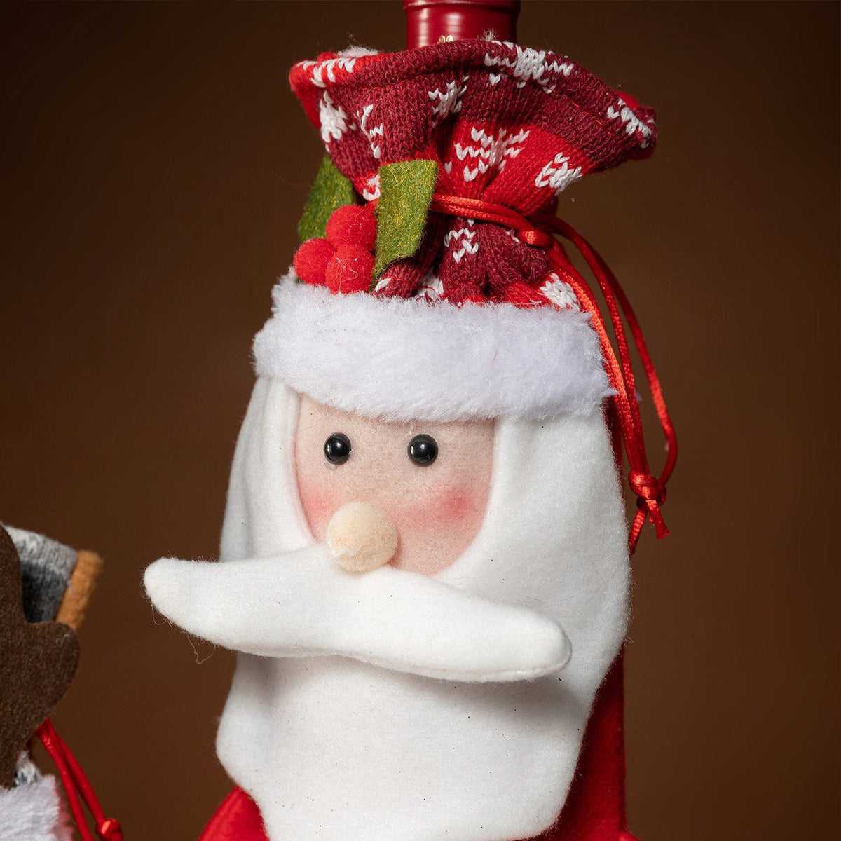 Christmas Wine Bottle Covers for Festive Holiday Tables