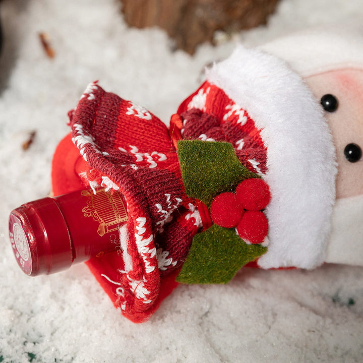 Christmas Wine Bottle Covers for Festive Holiday Tables