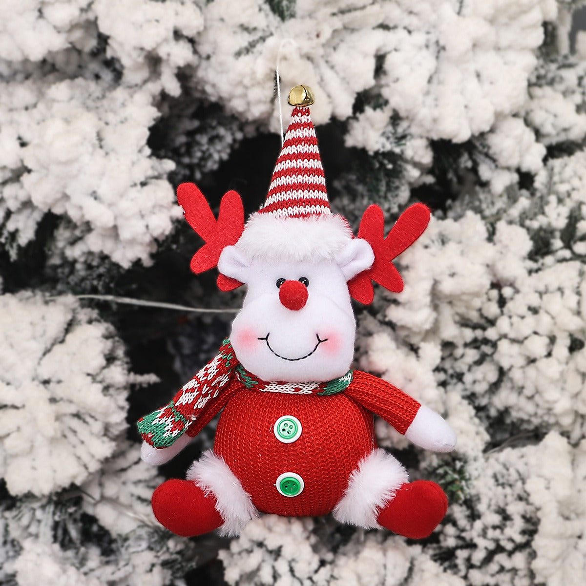 Plush Christmas Ornaments Set for Cheerful Tree Decor