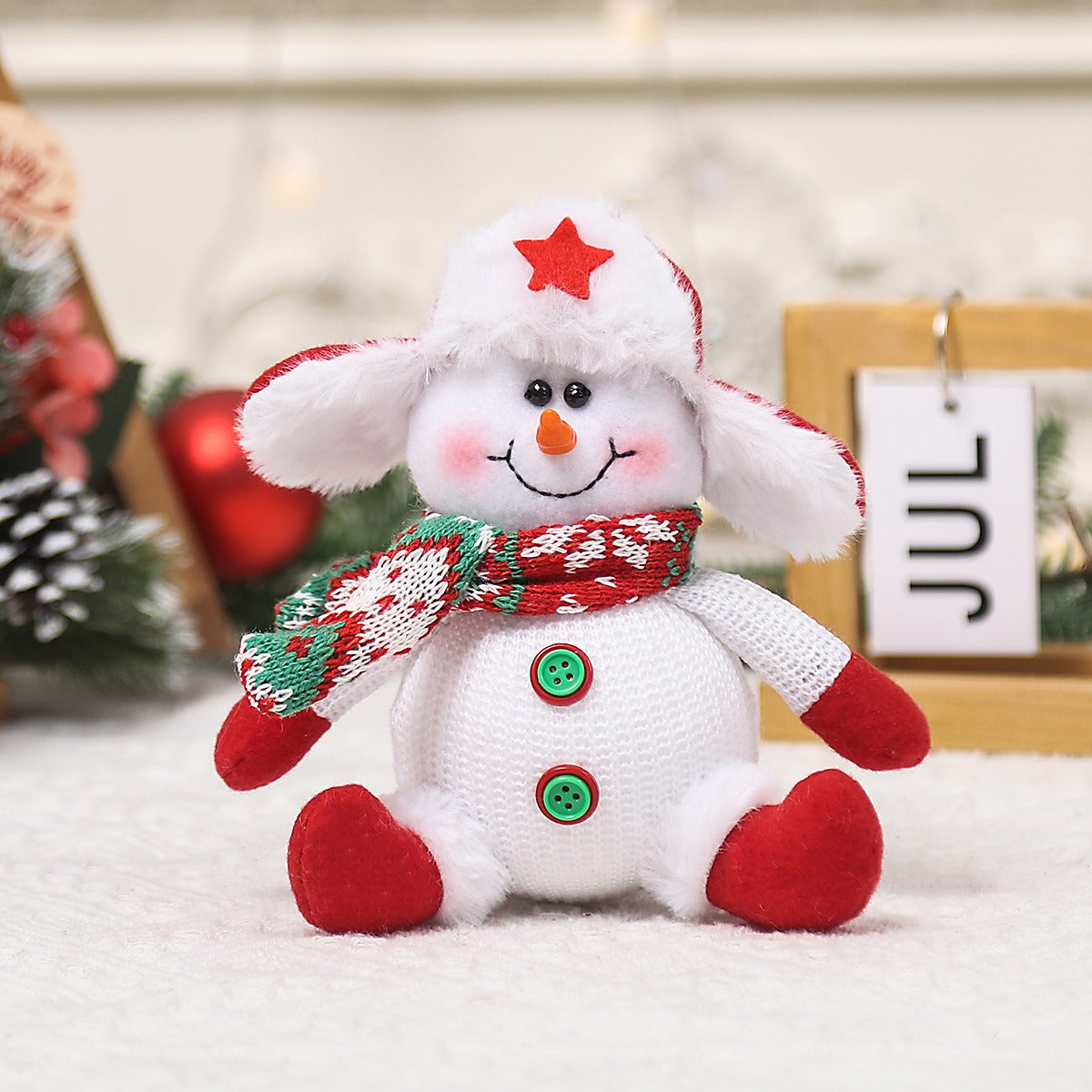 Plush Christmas Ornaments Set for Cheerful Tree Decor