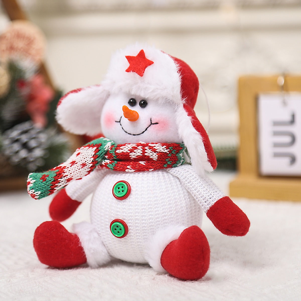 Plush Christmas Ornaments Set for Cheerful Tree Decor