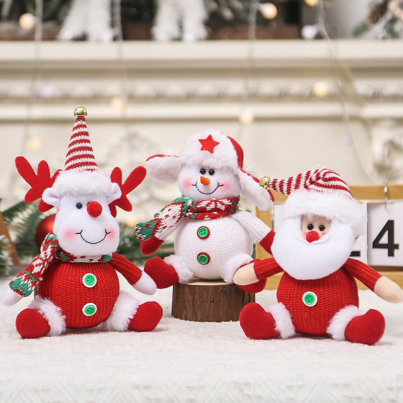 Plush Christmas Ornaments Set for Cheerful Tree Decor