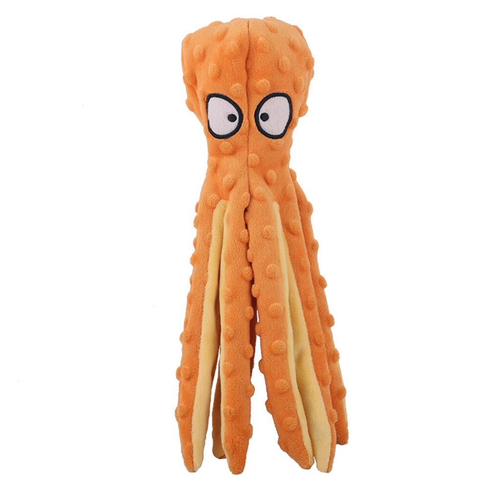 Interactive Dog Toy – Soft Plush Squeaky Octopus