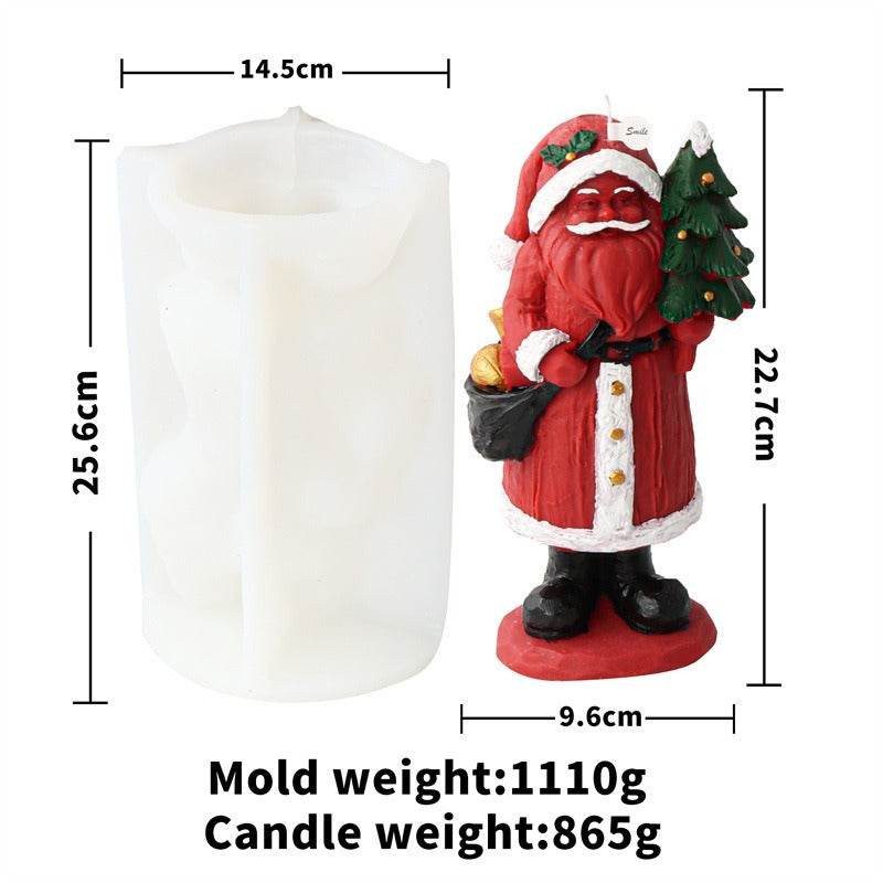 Santa Candle Mold for Detailed Christmas Candle Crafts