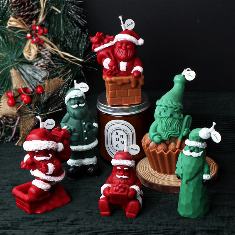 Santa Candle Mold for Detailed Christmas Candle Crafts