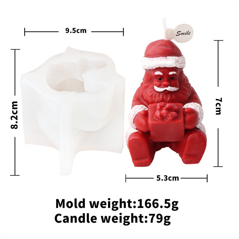 Santa Candle Mold for Detailed Christmas Candle Crafts