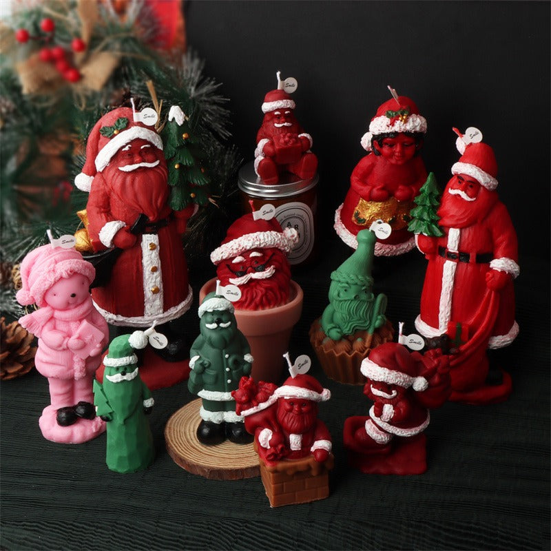 Santa Candle Mold for Detailed Christmas Candle Crafts