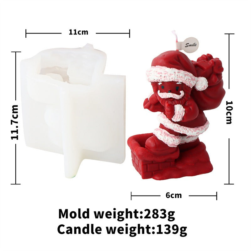 Santa Candle Mold for Detailed Christmas Candle Crafts