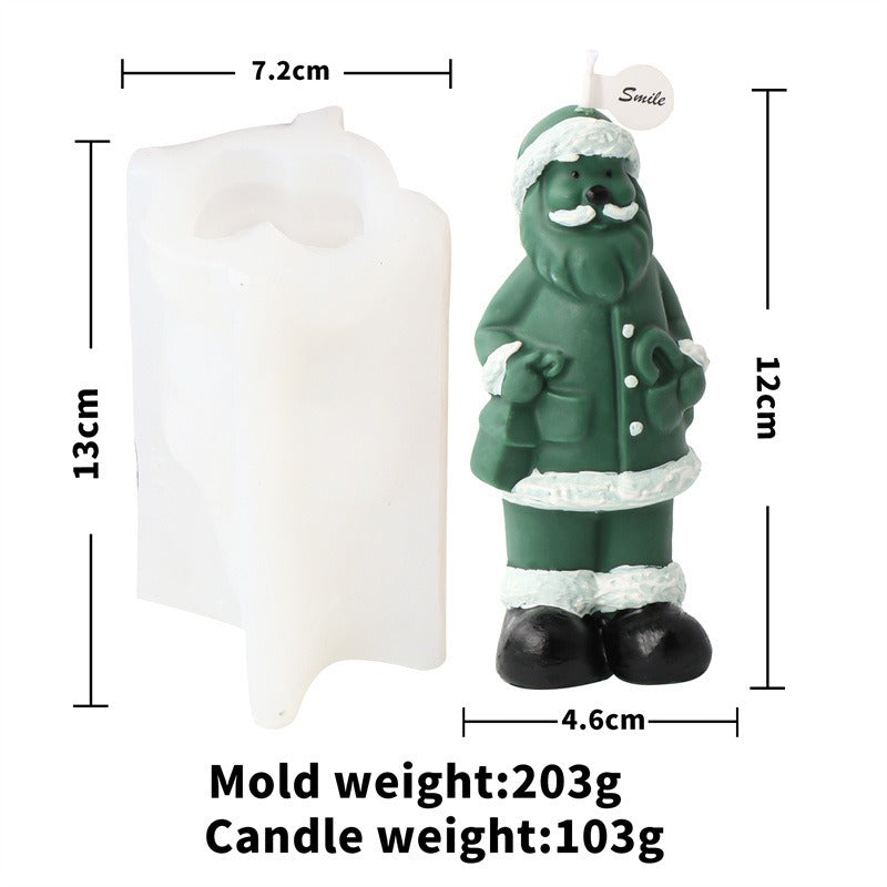 Santa Candle Mold for Detailed Christmas Candle Crafts
