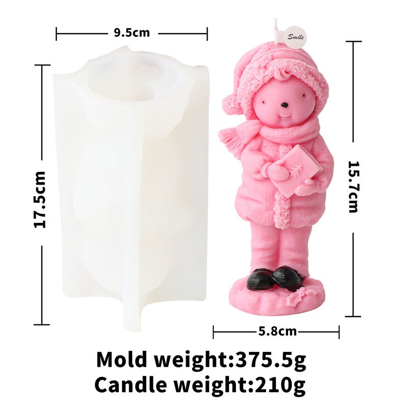Santa Candle Mold for Detailed Christmas Candle Crafts